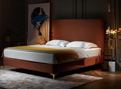 Luxury Bed Upholstered bed Leather Bedroom Beds 180x200cm Double bed Hotel Marriage